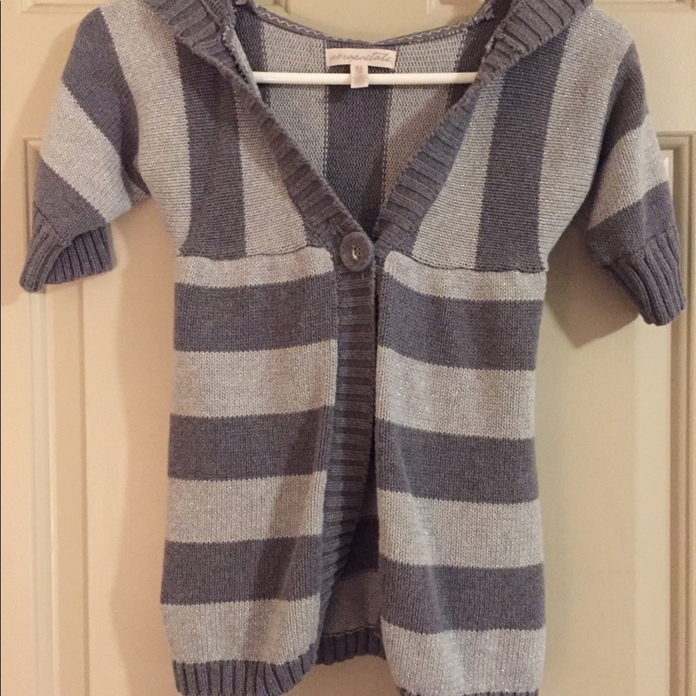 Aeropostale hooded short sleeve cardigan
